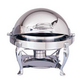 6 Quart Stainless Steel Round Roll-Top Chafer